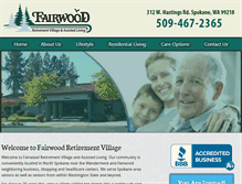 Tablet Screenshot of fairwoodretirement.com